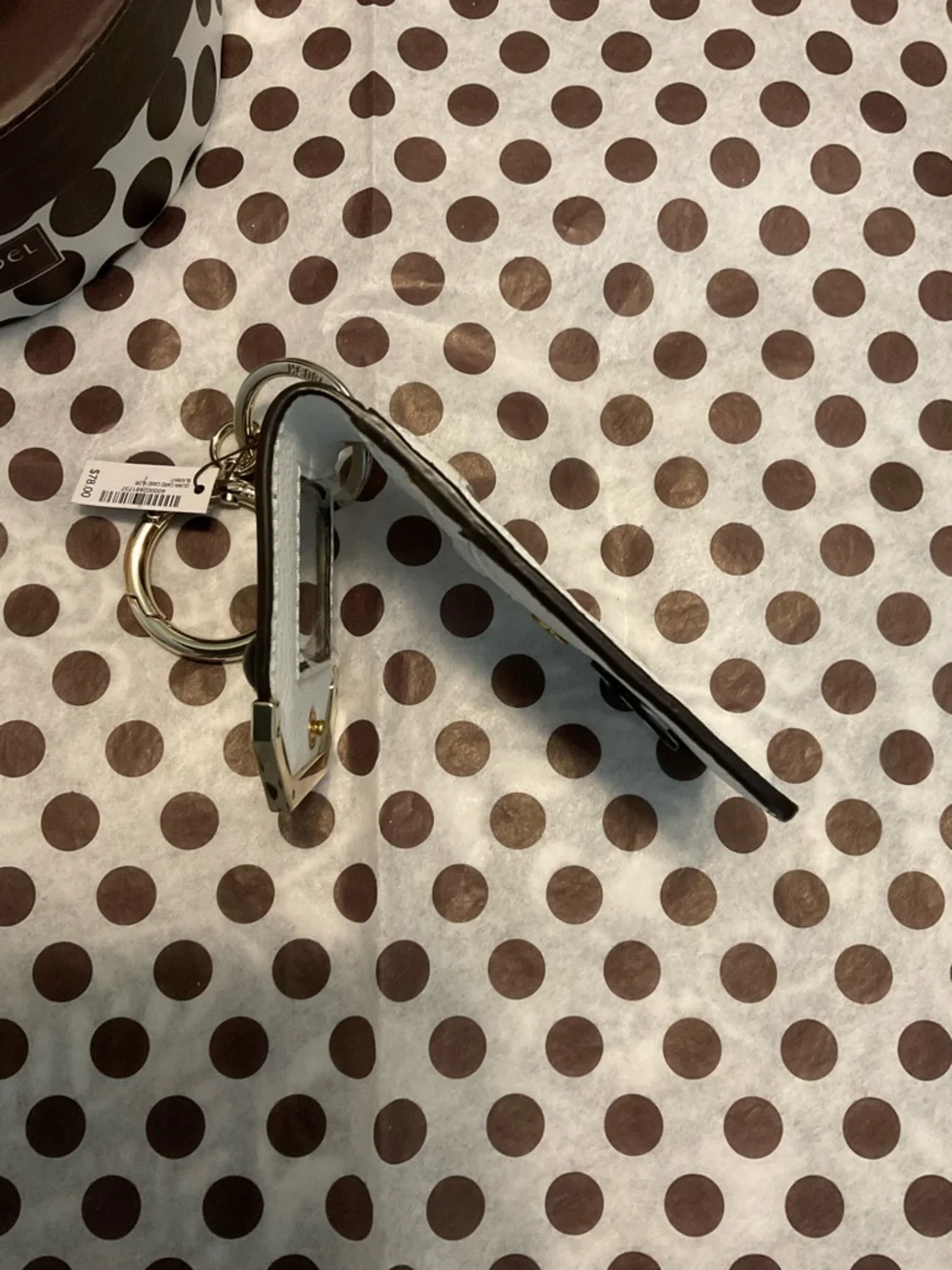 NWT Henri Bendel Quinn Card Case Holder Key Chain Purse Charm w Dust Bag